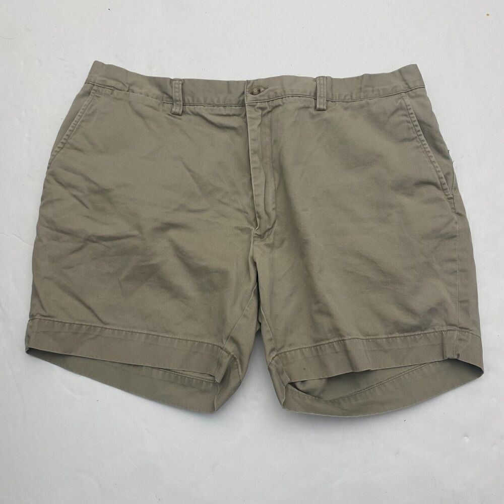 Polo Ralph Lauren Golf Mens Khaki Cotton Twill Chino Shorts Size 40 Used